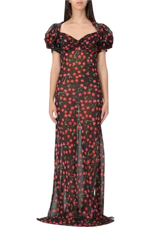 Mar De Margaritas Kjole, Dame, Flerfarvet, XS, Kirsebær Print Maxi Kjole