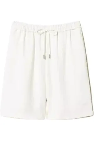 Twin-Set Shorts, Dame, Hvid, 2XS, Crêpe Piquet Shorts med Franske Lommer