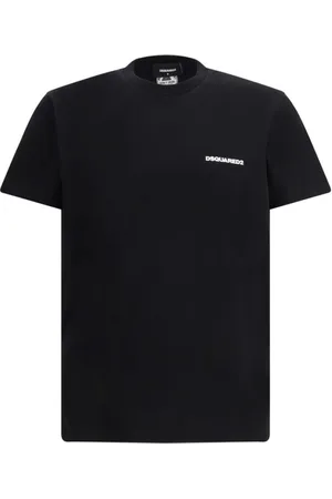 Dsquared2 Top, Herre, Sort, 2XL, Bomuld, Monogram T-shirt med logo