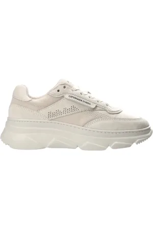 Copenhagen Shoes Sko, Herre, Hvid, 37 EU, Uld, Creme Materiale Mix Sneakers Sporty Look