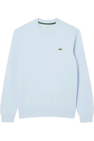 Lacoste Sweathshirts & Hoodies, Herre, Blå, 2XL, Bomuld, Blå Bomuldshættetrøje med Krokodillelogo