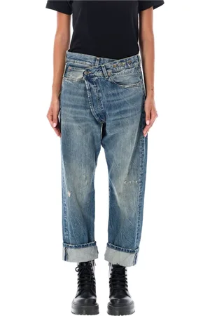 R13 Jeans, Dame, Blå, W28, Bomuld, Crossover Jeans