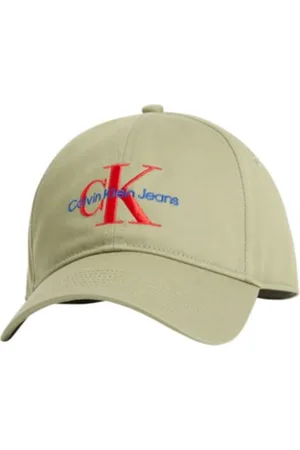 Calvin Klein Tilbehør, Herre, , ONE SIZE, Bomuld, Broderet logo kasket - Grøn