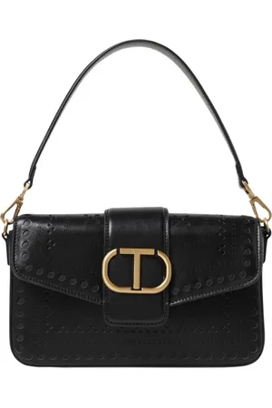 Twin-Set Taske, Dame, Sort, ONE SIZE, Læder, Læder Crossbody Taske