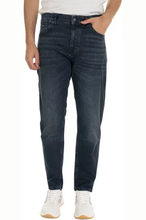 HUGO BOSS Jeans, Herre, Blå, W32, Denim, Stone Washed Denim Jeans med Stræk