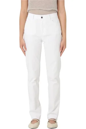 Emporio Armani Jeans, Dame, Hvid, W30, Hvide Straight-Leg Jeans