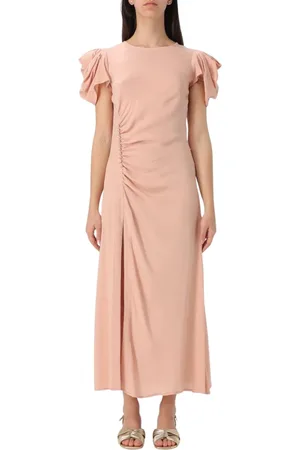 Mar De Margaritas Kjole, Dame, Lyserød, XS, Elegant Fuchsia Midi Kjole