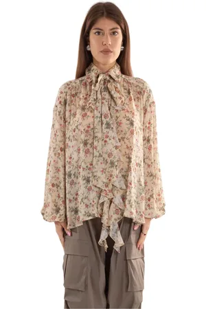 ANIYE BY Bluser & Skjorter, Dame, , M, Uld, Ruffle Skjorte Marlene Stil Unidf