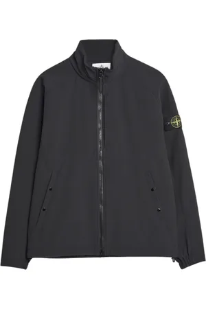Stone Island Jakke, Herre, Sort, L, Polyester, Sort Polyester Teknologi Soft Shell Jakke