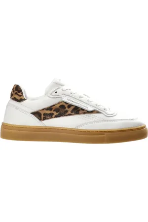 Copenhagen Shoes Sko, Dame, Hvid, 39 EU, Læder, Retro Læderblandings Sneakers Hvid/Leo