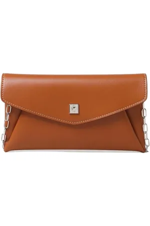 Max Mara Taske, Dame, Brun, ONE SIZE, Læder, Kamel Læder Crossbody Envelope Taske
