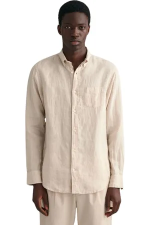 GANT Skjorte, Herre, , 4XL, Bomuld, Regular Lin Skjorte