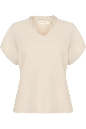 INWEAR Bluser & Skjorter, Dame, , L, Uld, Enkel Top med Flæsekant