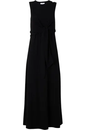 MARELLA Kjole, Dame, Sort, XS, Denim, Tidløs Sort Kjole, Ærmeløs, Rund Hals
