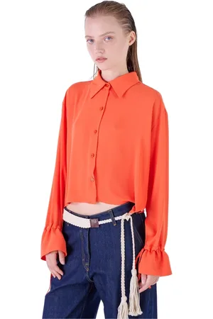 Silvian Heach Bluser & Skjorter, Dame, , S, Polyester, Klokkeærme Skjorte Over Linje