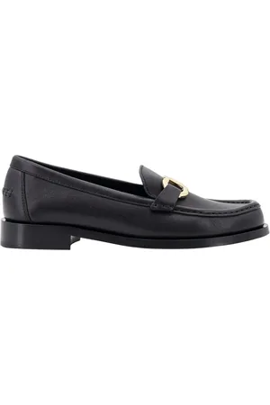 Salvatore Ferragamo Sko, Dame, Sort, 38 EU, Læder, Sorte læderloafers med Gancini-detalje