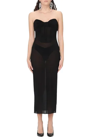 MAGDA BUTRYM Kjole, Dame, Sort, M, Sort Cut-Out Midi Kjole