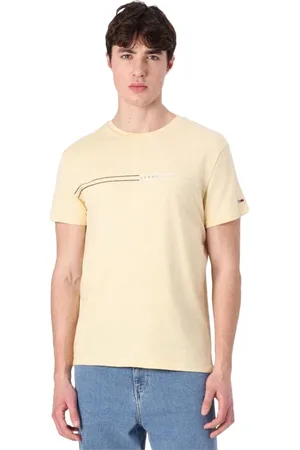 Tommy Hilfiger Top, Herre, , 2XL, Bomuld, Gul Regular Fit Kortærmet T-shirt