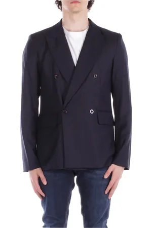 John Richmond Jakke, Herre, Blå, XS, Polyester, Jakke med knaplukning og sidelommer