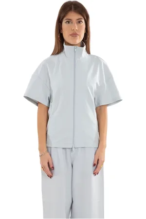 Y-3 Top, Dame, Hvid, S, Mesh 3-Stripes Track Jacket i Clgrey