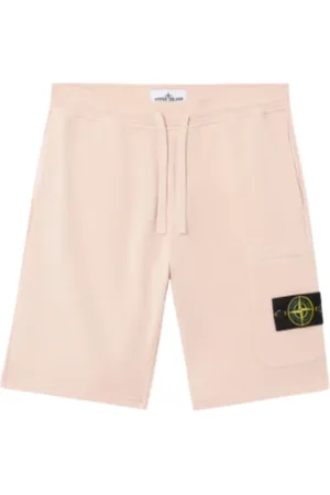 Stone Island Shorts, Herre, Lyserød, M, Bomuld, Cargo Fleece Shorts i Antique