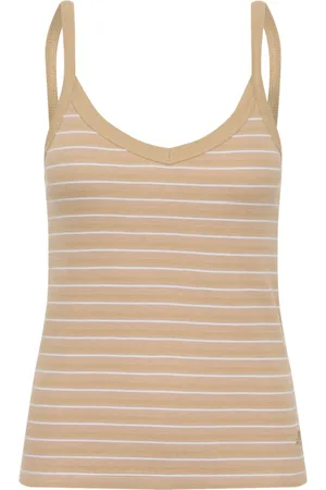 Karen by Simonsen Top, Dame, , 2XL, Bomuld, Stribet Tank Top med Tynde Stropper