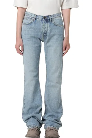 Balenciaga Jeans, Dame, Blå, W29, Bomuld, Løstsiddende Lysvaskede Jeans, Afslappet Stil