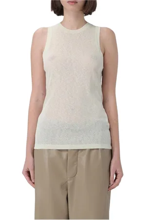 Nanushka Top, Dame, Grøn, L, Linned, Grøn Linned Tank Top