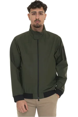 HUGO BOSS Jakke, Herre, Grøn, S, Polyester, J-Larzac Bomberjakke med Armlogo