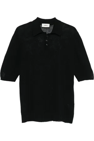 A PAPER KID Top, Herre, Sort, XL, Strikket Polo i Sort