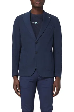 Manuel Ritz Jakke, Herre, Blå, XL, Bomuld, Marineblå Patch Pocket Blazer