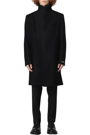 Karl Lagerfeld Frakke, Herre, Sort, 2XL, Uld, Skræddersyet uldfrakke med indsnit i revers
