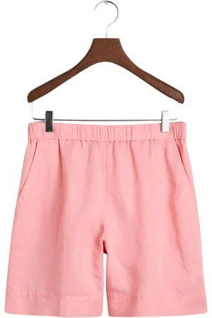 GANT Shorts, Dame, Lyserød, XS, Linned, Geranium Linned Shorts