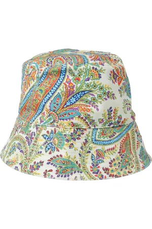 Etro Tilbehør, Dame, Flerfarvet, L, Bomuld, Hvid Paisley Bucket Hat