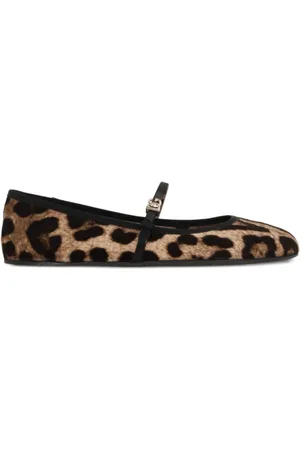 Dolce & Gabbana Sko, Dame, Flerfarvet, 37 EU, Bomuld, Animalier Spænde Ballerinaer