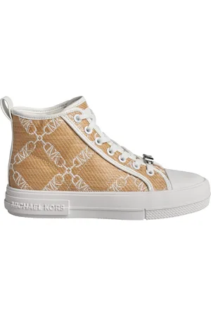Michael Kors Sko, Dame, , 36 1/2 EU, Polyester, Høje Evy sneakers med raffia finish