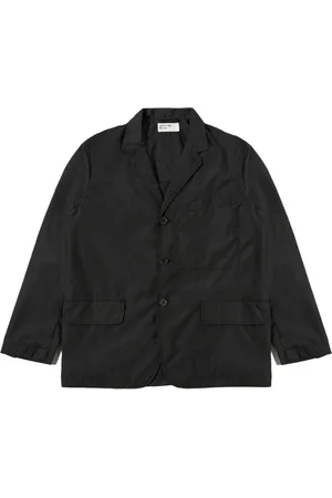 Universal Works Jakke, Herre, Sort, 2XL, Bomuld, Sort Capitol Jakke med Funktionelle Detaljer
