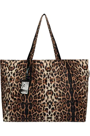 F**K Taske, Dame, Flerfarvet, ONE SIZE, Polyester, Reversibelt Plettet Strandtaske