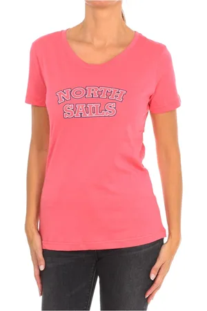 North Sails Top, Dame, Lyserød, M, Bomuld, Kortærmet T-shirt med Ribhals
