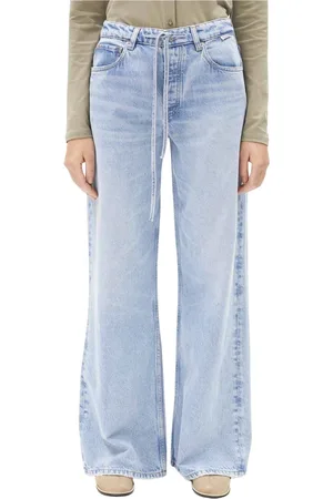 Armedangels Jeans, Dame, Blå, 3XS L32, Bredbenede Jeans