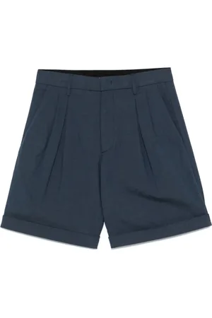 Dondup Shorts, Herre, Blå, W33, Blå Bukser med Skjult Lynlås