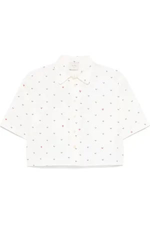 ALYSI Bluser & Skjorter, Dame, Hvid, XS, Uld, Lys Beige Uld Crepe Skjorte