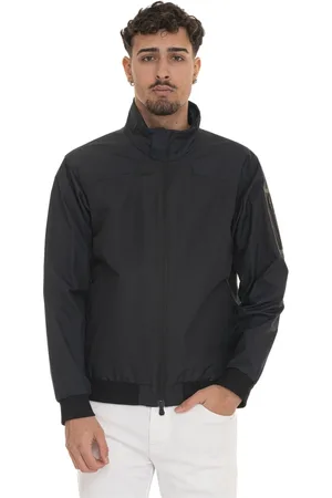 HUGO BOSS Jakke, Herre, Blå, 2XL, Polyester, Bomberjakke med armlæg