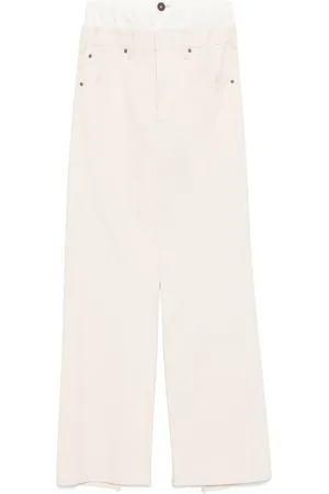 Maison Margiela Nederdel, Dame, , 2XS, Denim, Denim Lang Nederdel med Slids