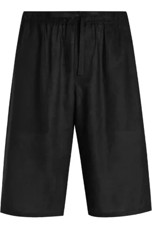 Dolce & Gabbana Shorts, Herre, Sort, M, Linned, Sort Linned Snørebåndsshorts