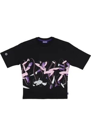 Octopus Top, Herre, Sort, XL, Bomuld, Sort Love Tee med Logo
