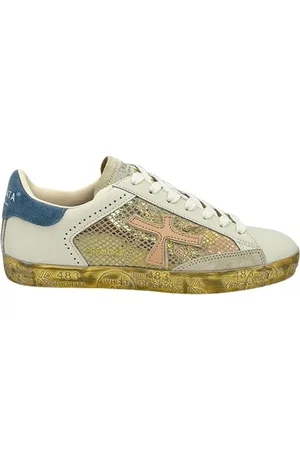 Premiata Sko, Dame, Flerfarvet, 36 EU, Tyl, Metallic Snake Style Sneakers