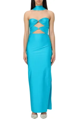 MVP Wardrobe Kjole, Dame, Blå, 2XS, Sort Halter Maxi Kjole