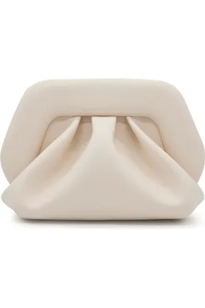 THEMOIRÈ Taske, Dame, Hvid, ONE SIZE, Læder, Vegansk læderclutch med justerbar rem