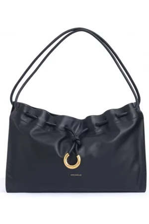 Coccinelle Taske, Dame, Sort, ONE SIZE, Læder, Sort lædertaske med metal C